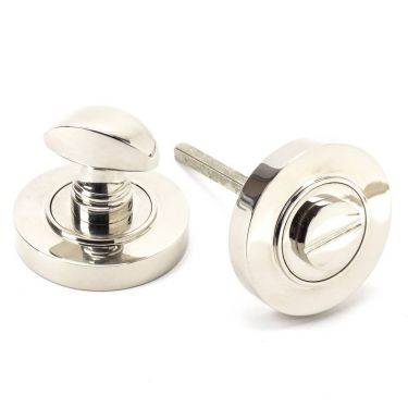 Click Here To Enlarge This Photo Of 45739 From The Anvil Polished Nickel Round Thumbturn Set &lpar;Plain&rpar;
