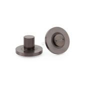 AW792DBZPVD - Alexander & Wilks Thumbturn & Release Reeded on 50x6mm Rose - Dark Bronze PVD