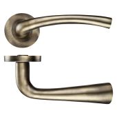 ZPZ010FB - Zoo Hardware Stanza 'Assisi' Lever Handles on Round Screw on Rose - Florentine Bronze &lpar;Designer Range&rpar;