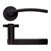 ZPZ100-ETB - Zoo Hardware Stanza 'Adria' Lever Handles on Round Screw on Rose - Etna Bronze &lpar;Designer Range&rpar;