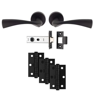 Click Here To Enlarge This Photo Of UDP007MB&sol;INTB - Carlisle Brass 'Sintra' Ultimate Door Pack - Matt Black
