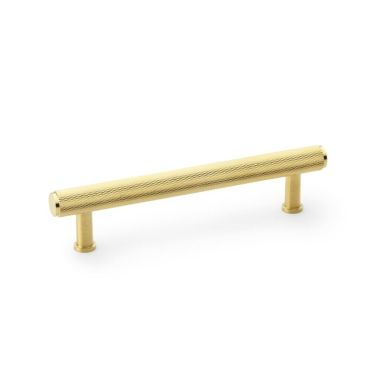 Click Here To Enlarge This Photo Of AW809-128-SBPVD - Alexander & Wilks Crispin Knurled T-Bar Cupboard Pull Handle - Satin Brass PVD - 128mm Centres