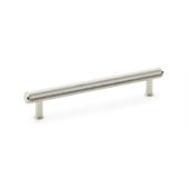 AW809-160-PN - Alexander & Wilks Crispin Knurled T-Bar Cupboard Pull Handle - Polished Nickel - 160mm Centres