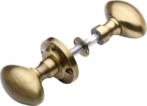 Click Here To Enlarge This Photo Of RIM V960-AT Heritage Brass Suffolk Rim Knob Antique Brass Finish