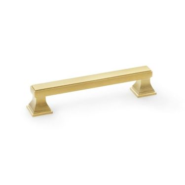 Click Here To Enlarge This Photo Of AW813-128-SBPVD - Alexander & Wilks Jesper Square Cabinet Pull Handle - Satin Brass PVD - 128mm Centres