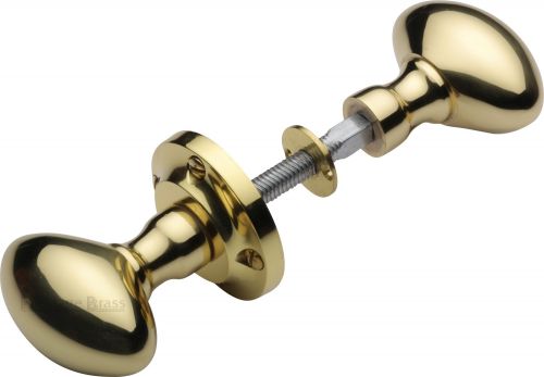 Click Here To Enlarge This Photo Of RIM V960-PB Heritage Brass Suffolk Rim Knob Polished Brass Finish