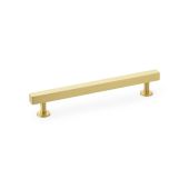 AW815-160-SB - Alexander & Wilks Square T-Bar Cabinet Pull Handle - Satin Brass - 160mm  Centres