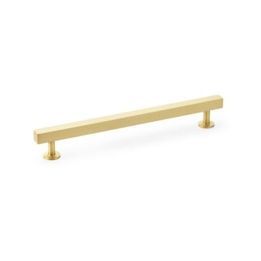 Click Here To Enlarge This Photo Of AW815-192-SB - Alexander & Wilks Square T-Bar Cabinet Pull Handle - Satin Brass - 192mm Centres