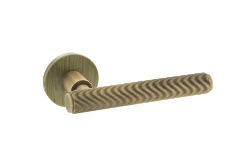 Click Here To Enlarge This Photo Of Atlantic - MHSR250YB Millhouse Brass 'Stephenson' Designer Lever on 5mm Slimline Round Rose - Yester Bronze