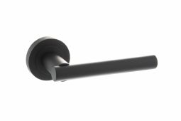 Atlantic - S28RMB STATUS 'Nebraska' Lever on Round Rose - Matt Black