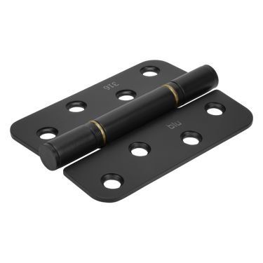 Click Here To Enlarge This Photo Of BLU Performance Butt Hinge Radius Corner&comma; 102 x 76 x 3mm&comma; 316 Stainless Steel in a Matt Smooth Black &lpar;HQ4R-MSB&rpar;