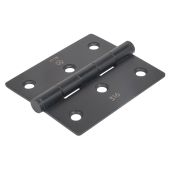 BLU Performance Slim Knuckle Door and Window Hinge Square Corner&comma; 76 x 66 x 2mm&comma; 316 Stainless Steel in a Matt Smooth Black &lpar;HY3-MSB&rpar;