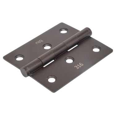 Click Here To Enlarge This Photo Of BLU Performance Slim Knuckle Door and Window Hinge Square Corner&comma; 76 x 66 x 2mm&comma; 316 Stainless Steel in a Oil Rubbed Bronze &lpar;HY3-ORB&rpar;