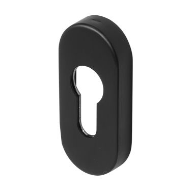 Click Here To Enlarge This Photo Of BLU Performance Oval Euro Profile Escutcheon&comma; 316 Stainless Steel in a Matt Black Lacquered Finish &lpar;KM045B-MBL&rpar;