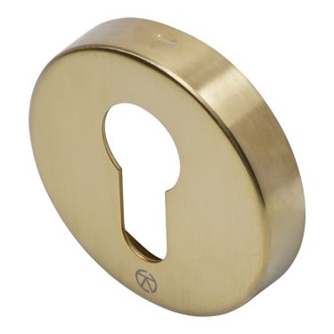 Click Here To Enlarge This Photo Of BLU Performance Round Euro Profile Escutcheon&comma; 51 x 10&period;5mm&comma; 316 Stainless Steel in a PVD Satin Brass Finish Finish &lpar;KM055B-PSB&rpar;