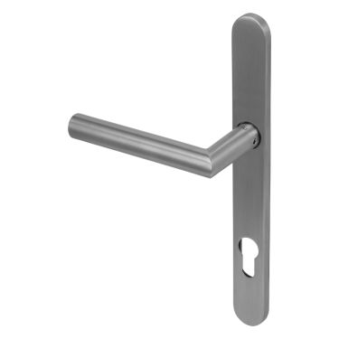 Click Here To Enlarge This Photo Of BLU Performance Mitre Lever Door Handle on Backplate &lpar;Unsprung&rpar; 92mm c&sol;c&comma; 316 Satin Stainless Steel &lpar;KM070-SSS&rpar;