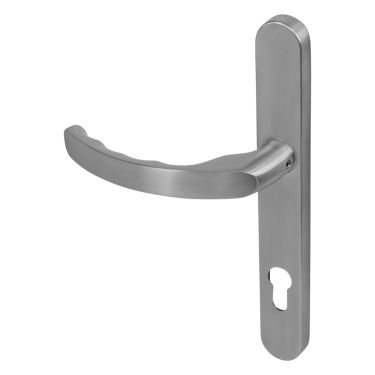 Click Here To Enlarge This Photo Of BLU Performance Ergonomic Lever Door Handle on Backplate 92mm c&sol;c&comma; 316 Satin Stainless Steel &lpar;KM130B-SSS&rpar;