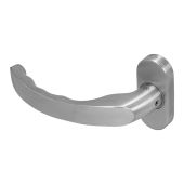 BLU Performance Ergonomic Lever Door Handle on Oval Rose&comma; 316 Satin Stainless Steel &lpar;KM930B-SSS&rpar;