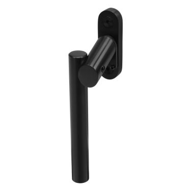 Click Here To Enlarge This Photo Of BLU Performance Contemporary Window Espagnolette Handle - Cranked &lpar;Left Hand&rpar; 40mm Spindle Length&comma; 316 Stainless Steel in a PVD Satin Black Finish &lpar;SST87-40-LH-PBK&rpar;