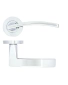 ZPA030-CP - Zoo Hardware Stanza 'Toledo' Lever Handles on Round Rose - Polished Chrome &lpar;Contract Range&rpar;