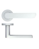 ZPA040-SC - Zoo Hardware Stanza 'Valencia' Lever Handles on Round Rose - Satin Chrome &lpar;Contract Range&rpar;