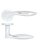 ZPA060-CP - Zoo Hardware Stanza 'Cadiz' Lever Handles on Round Rose - Polished Chrome &lpar;Contract Range&rpar;