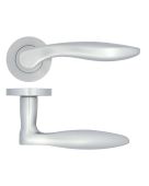 ZPA060-SC - Zoo Hardware Stanza 'Cadiz' Lever Handles on Round Rose - Satin Chrome &lpar;Contract Range&rpar;