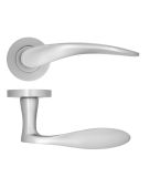 ZPA070-SC - Zoo Hardware Stanza 'Merida' Lever Handles on Round Rose - Satin Chrome &lpar;Contract Range&rpar;