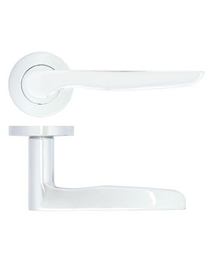 Click Here To Enlarge This Photo Of ZPA080-CP - Zoo Hardware Stanza 'Vigo' Lever Handles on Round Rose - Polished Chrome &lpar;Contract Range&rpar;