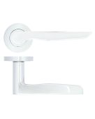 ZPA080-CP - Zoo Hardware Stanza 'Vigo' Lever Handles on Round Rose - Polished Chrome &lpar;Contract Range&rpar;
