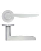 ZPA080-SC - Zoo Hardware Stanza 'Vigo' Lever Handles on Round Rose - Satin Chrome &lpar;Contract Range&rpar;