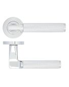 ZPA090-CP - Zoo Hardware Stanza 'Bilbao' Lever Handles on Round Rose - Polished Chrome &lpar;Contract Range&rpar;
