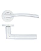 ZPA100-CP - Zoo Hardware Stanza 'Andorra' Lever Handles on Round Rose - Polished Chrome &lpar;Contract Range&rpar;