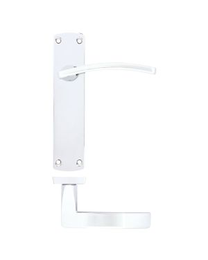 Click Here To Enlarge This Photo Of ZPA032-CP - Zoo Hardware Stanza 'Toledo' Lever Handles on Latch Backplate - Polished Chrome &lpar;Contract Range&rpar;