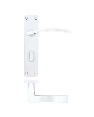 Click Here To Enlarge This Photo Of ZPA033-CP - Zoo Hardware Stanza 'Toledo' Lever Handles on Bathroom Backplate - Polished Chrome &lpar;Contract Range&rpar;
