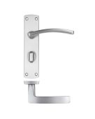 ZPA033-SC - Zoo Hardware Stanza 'Toledo' Lever Handles on Bathroom Backplate - Satin Chrome &lpar;Contract Range&rpar;