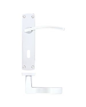Click Here To Enlarge This Photo Of ZPA031-CP - Zoo Hardware Stanza 'Toledo' Lever Handles on Lock Backplate - Polished Chrome &lpar;Contract Range&rpar;