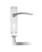 ZPA031-SC - Zoo Hardware Stanza 'Toledo' Lever Handles on Lock Backplate - Satin Chrome &lpar;Contract Range&rpar;
