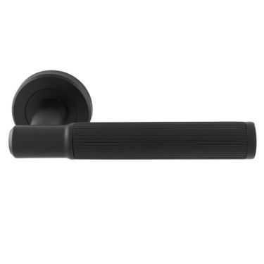 Click Here To Enlarge This Photo Of SZM270MB - Carlisle Brass Serozzetta 'Image' Lines Lever on Round Rose - Matt Black