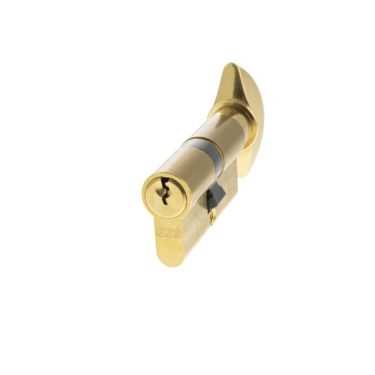 Click Here To Enlarge This Photo Of C620012525 - AGB Euro Profile 5 Pin Cylinder & Turn 30-30mm &lpar;60mm&rpar; - Polished Brass