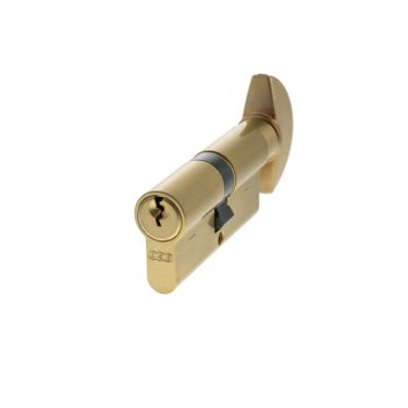 Click Here To Enlarge This Photo Of C620083030 - AGB Euro Profile 5 Pin Cylinder & Turn 35-35mm &lpar;70mm&rpar; - Satin Brass