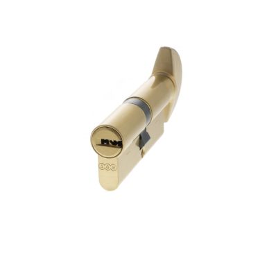 Click Here To Enlarge This Photo Of CA20083030 - AGB Euro Profile 15 Pin Cylinder & Turn 35-35mm &lpar;70mm&rpar; - Satin Brass