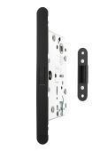 AGBMLEMB - AGB Revolution XT Magnetic Latch &sol; Euro Profile Sashlock 60mm Backset - Matt Black
