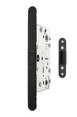 AGBMLWCMB - AGB Revolution XT Magnetic Latch &sol; Bathroom Lock 60mm Backset - Matt Black