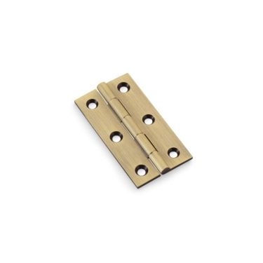 Click Here To Enlarge This Photo Of AW064-CH-AB - Alexander & Wilks Heavy Pattern Solid Brass Cabinet Butt Hinge - Antique Brass - 2&period;5"