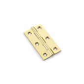 AW064-CH-PB - Alexander & Wilks Heavy Pattern Solid Brass Cabinet Butt Hinge - Polished Brass - 2&period;5"
