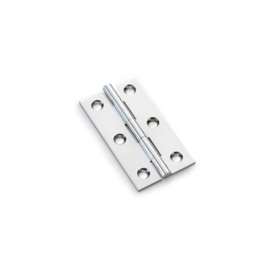 Click Here To Enlarge This Photo Of AW064-CH-PC - Alexander & Wilks Heavy Pattern Solid Brass Cabinet Butt Hinge - Polished Chrome - 2&period;5"