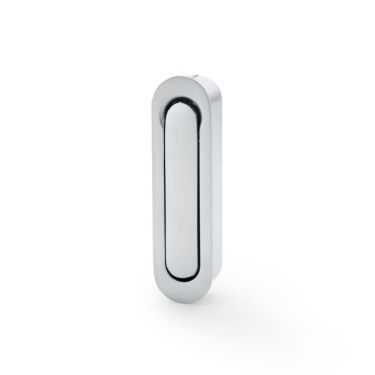 Click Here To Enlarge This Photo Of AW991SC - Alexander & Wilks Sliding Door Edge Pull &lpar;Radius&rpar; - Satin Chrome