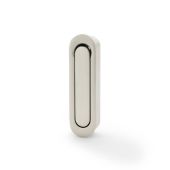 AW991SN - Alexander & Wilks Sliding Door Edge Pull &lpar;Radius&rpar; - Satin Nickel