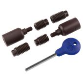 WF18MBRZ - Carlisle Brass Sash Window Stop &lpar;2 x Stops 4 x Ferrules 1 x Key&rpar; 25 x 16mm Matt Bronze